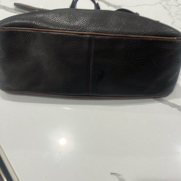 Dooney & Bourke Chocolate Brown Leather Shoulder Bag - Picture 3 of 8